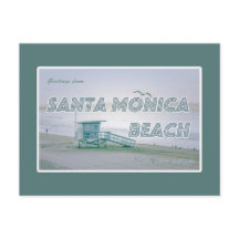 Santa Monica Beach, Kalifornien Postkarte