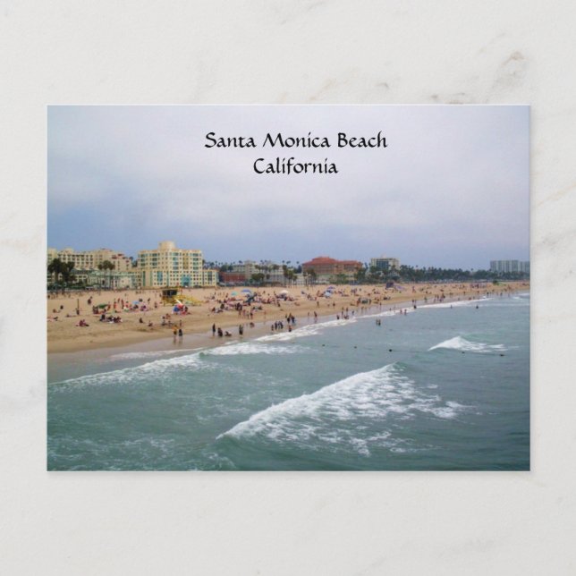 SANTA MONICA BEACH, KALIFORNIEN Postkarte (Vorderseite)