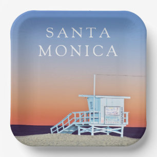 Santa Monica Beach   Los Angeles, Kalifornien Pappteller