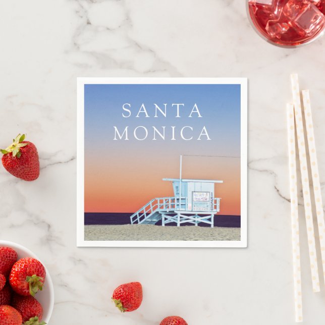Santa Monica Beach | Los Angeles, Kalifornien Serviette (Beispiel)