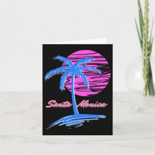 Santa Monica Beach Outlet 80er Ästhetische Vaporwa Karte