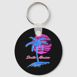 Santa Monica Beach Outlet 80er Ästhetische Vaporwa Schlüsselanhänger