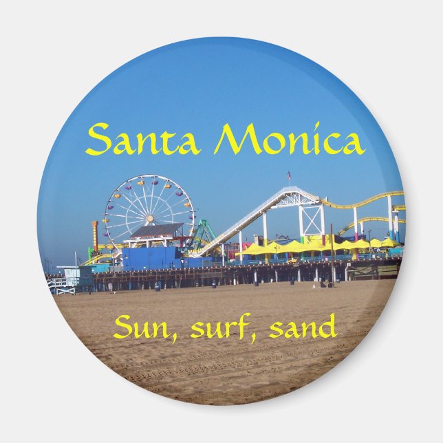 Santa Monica Beach Pier Magnet (Vorne)