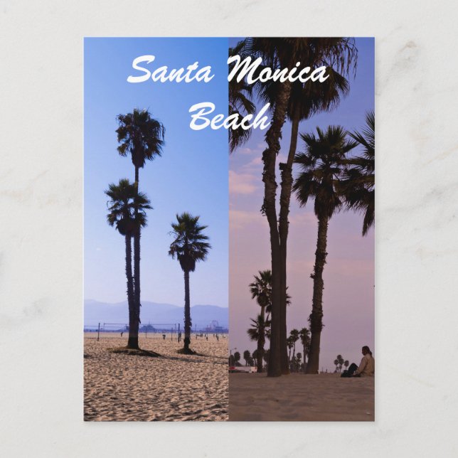 Santa Monica Beach Postkarte (Vorderseite)