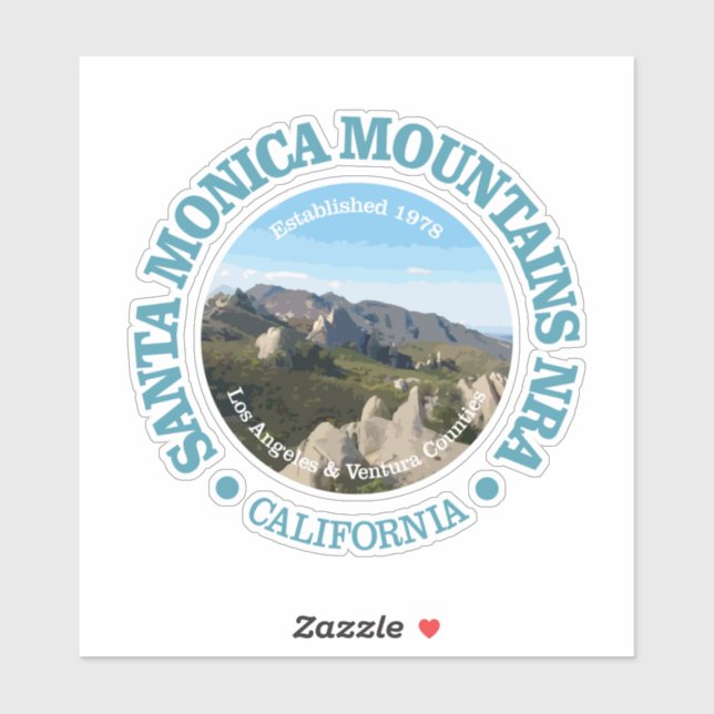 Santa Monica Berge NRA Aufkleber (Blatt)