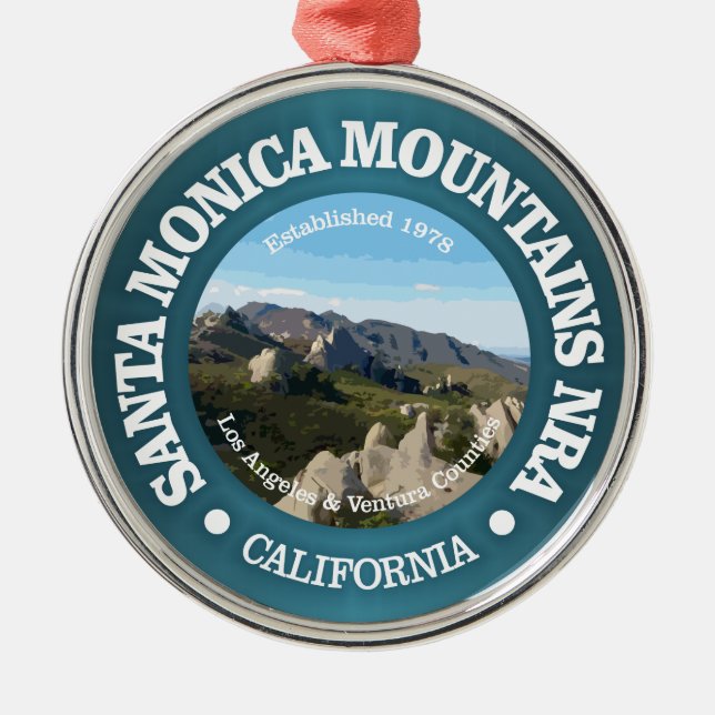 Santa Monica Berge NRA Ornament Aus Metall (Vorne)