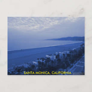 SANTA MONICA BLAU POSTKARTE