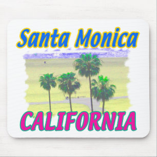 Santa Monica California Palm & Beach Mouthpads Mousepad