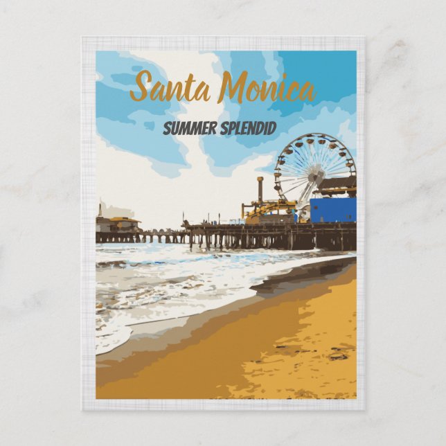 Santa Monica California Postcard Postkarte (Vorderseite)