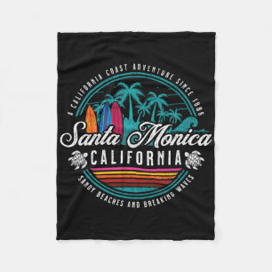 Santa Monica California Sandy Strände Breaking Wav Fleecedecke