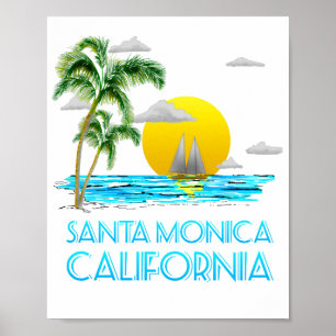 Santa Monica California Segeln Poster