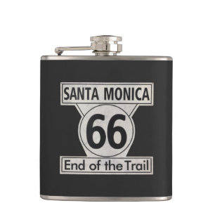 Santa Monica Ende der Wanderroute 66 Flachmann