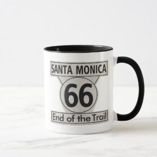 Santa Monica Ende der Wanderroute 66 Tasse