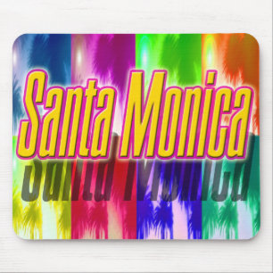 "Santa Monica" farbenfrohe Palmen Mousepad