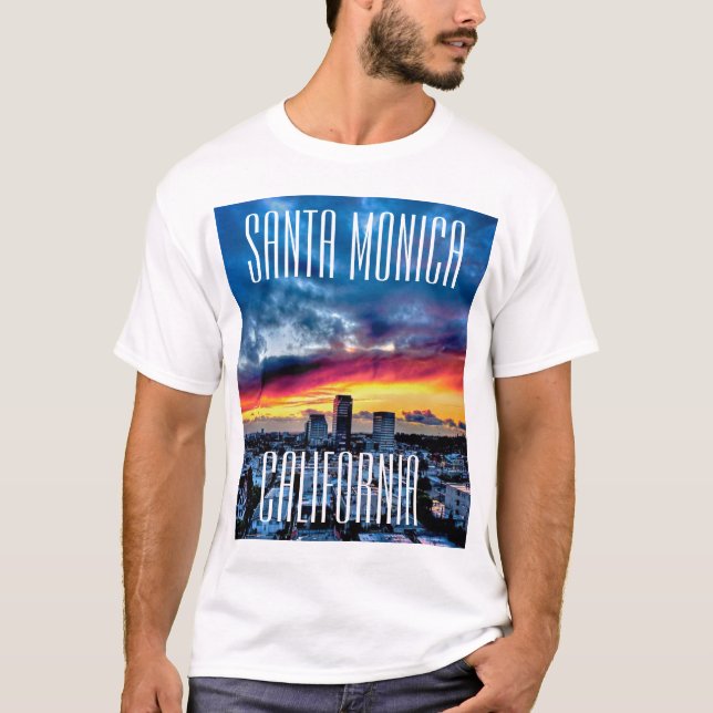 Santa Monica, Kalifornien kurzer Sleeved T - Shirt (Vorderseite)