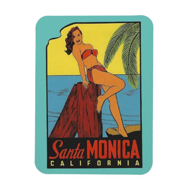 Santa Monica, Kalifornien Magnet (Vertikal)