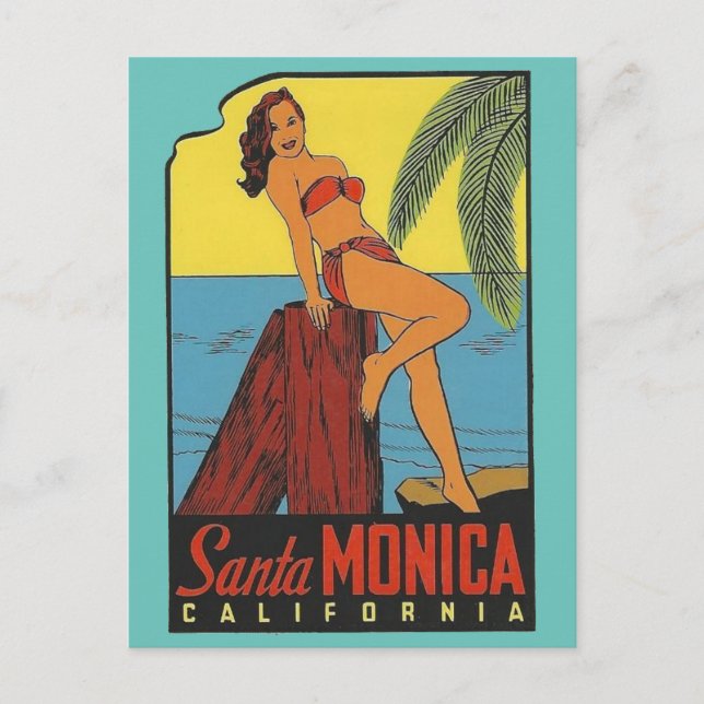 Santa Monica, Kalifornien - Postkarte (Vorderseite)