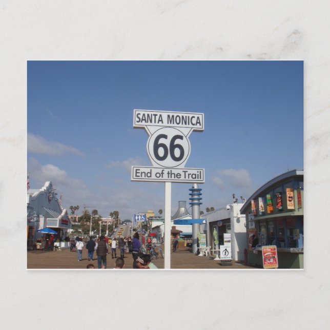 Santa Monica, Kalifornien - RT 66 Postkarte (Vorderseite)