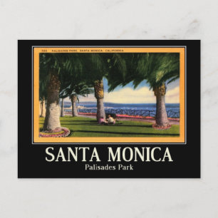 Santa Monica, Kalifornien, Vintage Postkarte