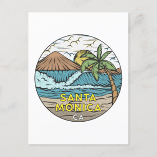 Santa Monica Kalifornien Vintage Postkarte