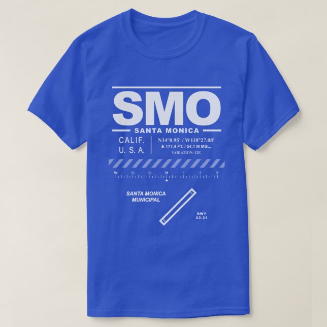Santa Monica Municipal Airport SMO T - Shirt (Design vorne)