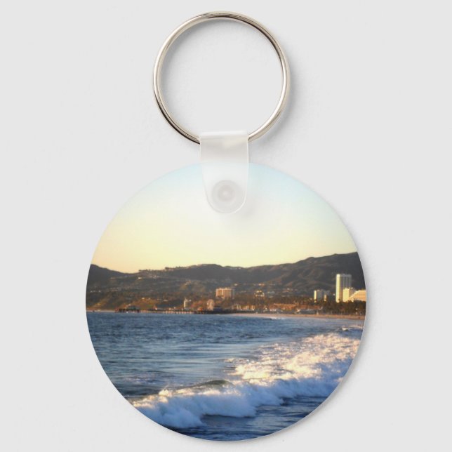 Santa Monica Pier as seen from Venice Beach Schlüsselanhänger (Vorderseite)