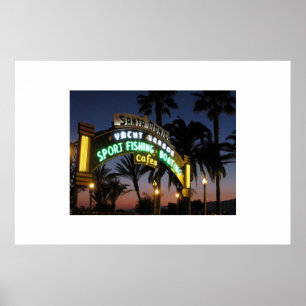 Santa Monica Pier at Sunset Poster