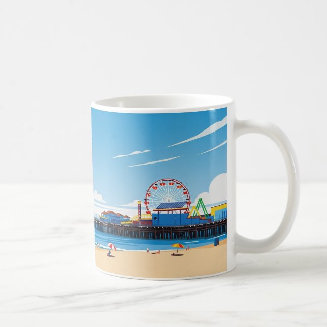 Santa Monica Pier California Los Angeles Kaffeetasse (Rechts)