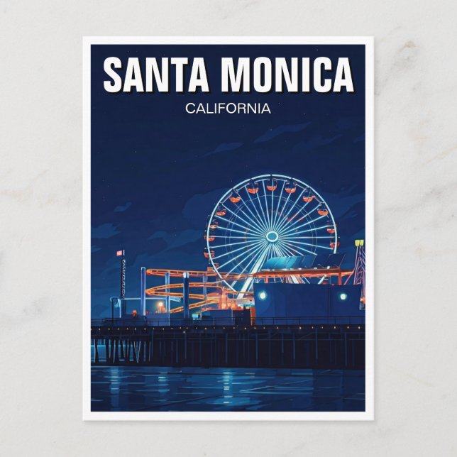Santa Monica Pier California Los Angeles Postkarte (Vorderseite)