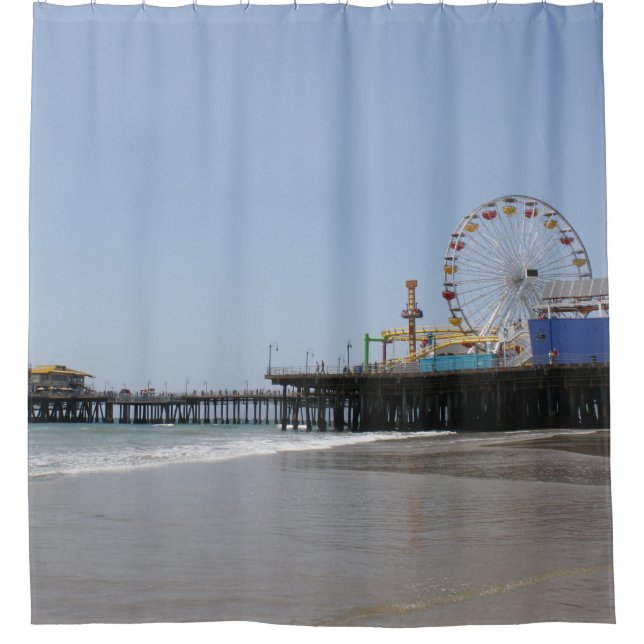 Santa Monica Pier Duschvorhang (Vorderseite)
