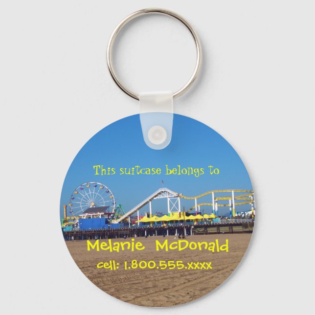 Santa Monica Pier Gepäckträger Schlüsselanhänger (Vorderseite)