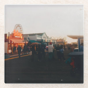 Santa Monica Pier, Los Angeles, Kalifornien Glasuntersetzer