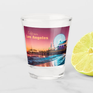 Santa Monica Pier Pink & Blue Sunset Los Angeles Schnapsglas