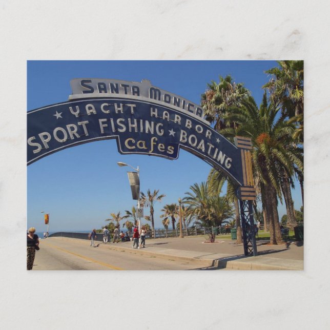 Santa-Monica-Pier Postkarte (Vorderseite)