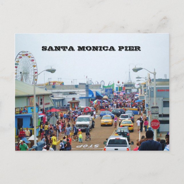 SANTA MONICA PIER Postkarte (Vorderseite)