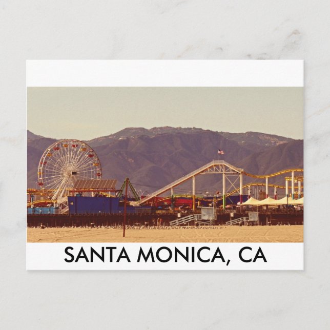 Santa Monica Pier - Postkarte (Vorderseite)