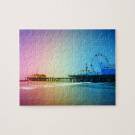 Santa Monica Pier Rainbow Colors
