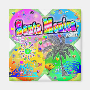 Santa Monica Quadro Jahreszeiten Magnet