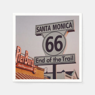 Santa Monica Route 66 Kalifornien Serviette