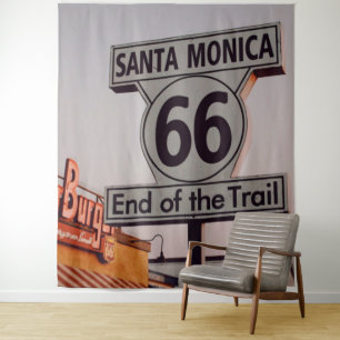 Santa Monica Route 66 Kalifornien Wandteppich