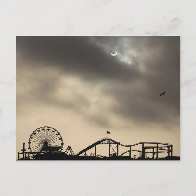 Santa Monica Solar Eclipse Postkarte (Vorderseite)