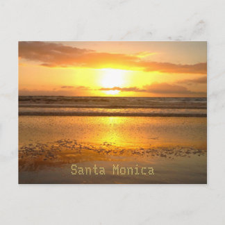 Santa Monica Travel Beach Bubbles Postkarte