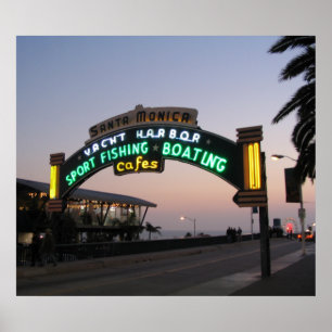 Santa Monica Yacht-Hafen Poster