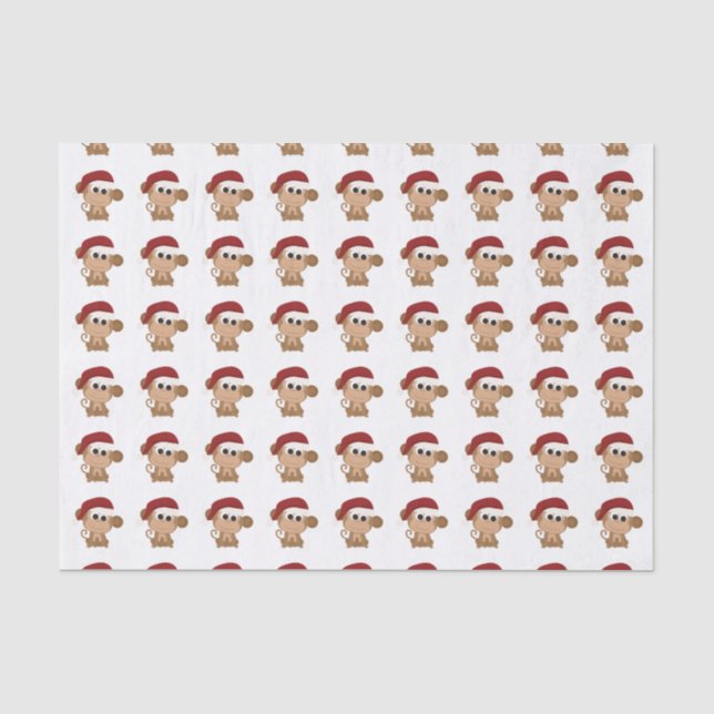 Santa Monkey Seidenpapier (Vorderseite)
