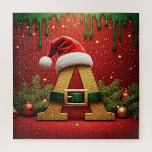 Santa Monogramm A für Weihnachtsgeschenke