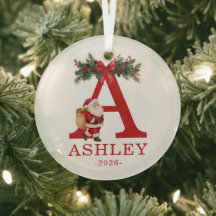 Santa Monogramm und Name Familie passend