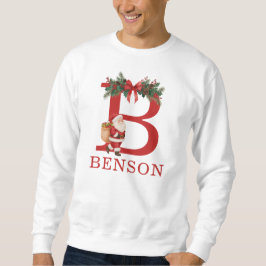 Santa Monogrammed and Name Family Matching Sweatshirt