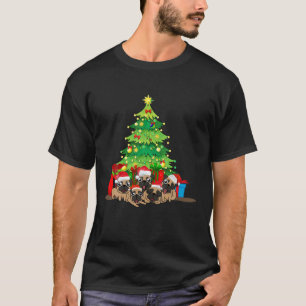 Santa Mops Hund Weihnachten Frohe Pugmas Weihnacht T-Shirt