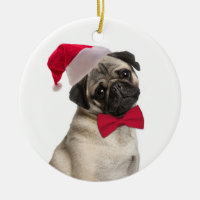 Santa Mops Ornament