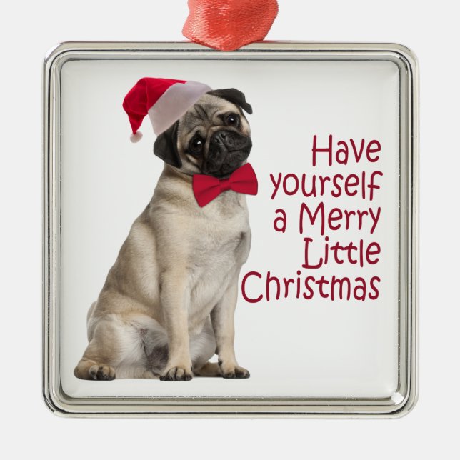 Santa Mops Ornament (Vorne)